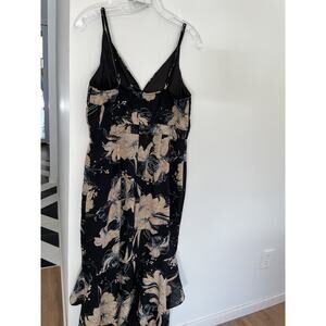 Lulus Womens Large Spaghetti Strap Tiered Flowy Boho Maxi Dress